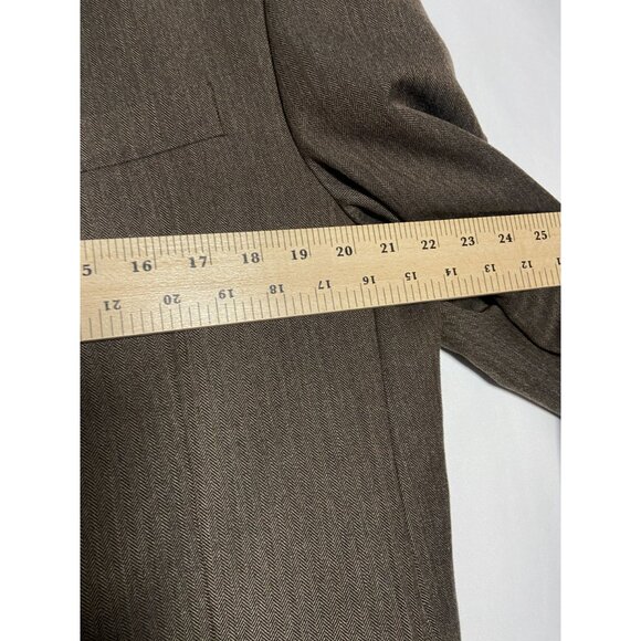 Izod Mens Brown 2 Button Blazer Sport Coat 42L Polyester/Rayon NWT - Picture 9 of 16
